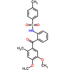 Benzenesulfonamide,n-[2-(4,5-dimethoxy-2-methylbenzoyl)phenyl]-4-methyl- Structure,23145-69-9Structure