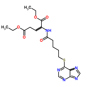 (9CI)-N-[1-氧代-5-(1H-嘌呤-6-基硫代)戊基]-L-谷氨酸二乙酯結構式_23404-74-2結構式