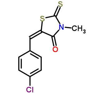 5-[1-(4-Chloro-phenyl)-meth-(z)-ylidene]-3-methyl-2-thioxo-thiazolidin-4-one Structure,23517-83-1Structure