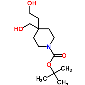 4-(2-Hydroxyethyl)-4-(hydroxymethyl)-1-piperidinecarboxylic acid 1,1-dimethylethyl ester Structure,236406-38-5Structure