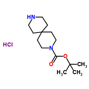 3,9-Diazaspiro[5.5]undecane-3-carboxylic acid, 1,1-dimethylethyl ester, hydrochloride (1:1) Structure,236406-47-6Structure