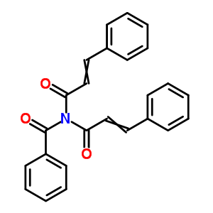 Benzamide,n,n-bis(1-oxo-3-phenyl-2-propen-1-yl)- Structure,23825-28-7Structure