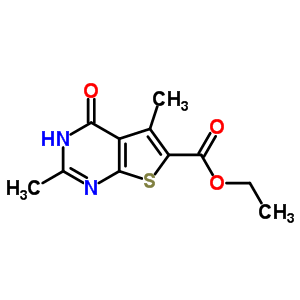 2,5-Dimethyl-4-oxo-3,4-dihydro-thieno[2,3-d]pyrimidine-6-carboxylic acid ethyl ester Structure,23903-53-9Structure