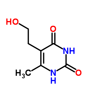 2,4(1H,3h)-pyrimidinedione, 5-(2-hydroxyethyl)-6-methyl- Structure,23935-66-2Structure