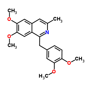 Isoquinoline,1-[(3,4-dimethoxyphenyl)methyl]-6,7-dimethoxy-3-methyl-, hydrochloride (1:1) Structure,24032-31-3Structure