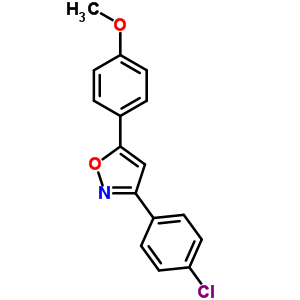 3-(4-Chlorophenyl)-5-(4-methoxyphenyl)isoxazole Structure,24097-19-6Structure