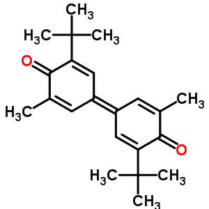 2-(1,1-二甲基乙基)-4-[3-(1,1-二甲基乙基)-5-甲基-4-氧代-2,5-環(huán)己二烯-1-基]-6-甲基-2,5-環(huán)己二烯-1-酮結(jié)構(gòu)式_2417-00-7結(jié)構(gòu)式