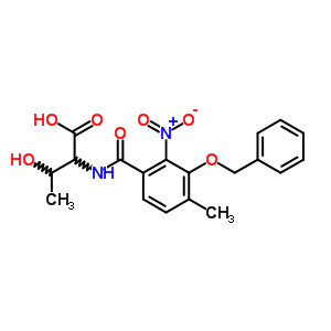 L-threonine,n-[4-methyl-2-nitro-3-(phenylmethoxy)benzoyl]- Structure,2441-62-5Structure