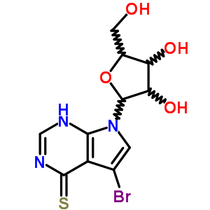 4H-pyrrolo[2,3-d]pyrimidine-4-thione,5-bromo-1,7-dihydro-7-b-d-ribofuranosyl-(9ci) Structure,24414-54-8Structure