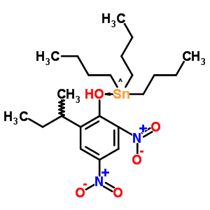 Stannane,tributyl[2-(1-methylpropyl)-4,6-dinitrophenoxy]- Structure,24628-20-4Structure