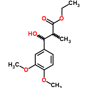 Benzenepropanoic acid, b-hydroxy-3,4-dimethoxy-a-methyl-, ethyl ester Structure,24745-02-6Structure