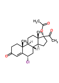 (6A)-17-(acetyloxy)-6-chloro-pregn-4-ene-3,20-dione Structure,2477-73-8Structure