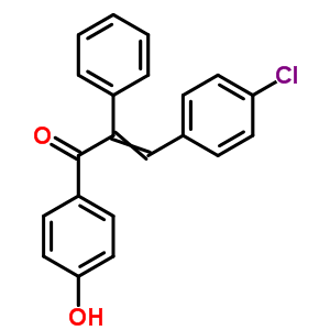 2-Propen-1-one,3-(4-chlorophenyl)-1-(4-hydroxyphenyl)-2-phenyl- Structure,24845-41-8Structure