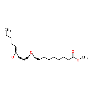 3-[(3-戊基-2-環(huán)氧乙烷)甲基]-2-環(huán)氧乙烷辛酸甲酯結(jié)構(gòu)式_2500-56-3結(jié)構(gòu)式