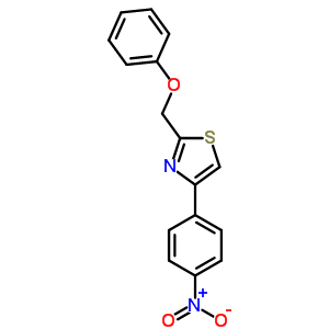 Thiazole,4-(4-nitrophenyl)-2-(phenoxymethyl)- Structure,25021-46-9Structure