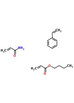 2-Propenoic acid, butyl ester, polymer with ethenylbenzene and 2-propenamide Structure,25037-33-6Structure