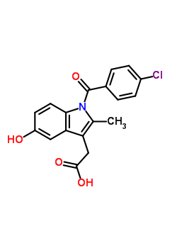 2-[1-(4-Chlorobenzoyl)-5-hydroxy-2-methylindol-3-yl]acetic acid Structure,2504-32-7Structure