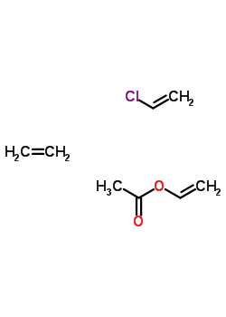 Acetic acid ethenyl ester, polymer with chloroethene and ethene Structure,25085-46-5Structure