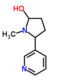 1-Methyl-5-(3-pyridyl)-2-pyrrolidinol Structure,25110-79-6Structure