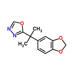 2-(2-(Benzo[d][1,3]dioxol-5-yl)propan-2-yl)-1,3,4-oxadiazole Structure,251958-52-8Structure