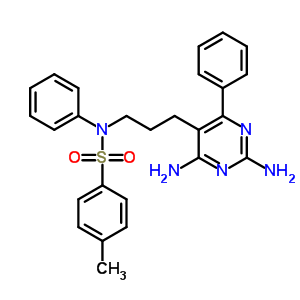 N-[3-(2,4-diamino-6-phenyl-pyrimidin-5-yl)propyl]-4-methyl-n-phenyl-benzenesulfonamide Structure,2520-04-9Structure