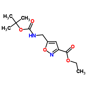 5-(Tert-butoxycarbonylamino-methyl)-isoxazole-3-carboxylic acid ethyl ester Structure,253196-37-1Structure