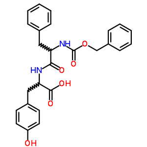 (9CI)-N-[N-[(苯基甲氧基)羰基]-L-苯基丙氨?；鵠-L-酪氨酸結(jié)構(gòu)式_2537-91-9結(jié)構(gòu)式