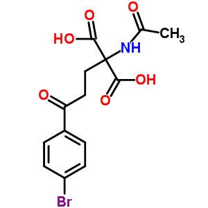 Propanedioic acid,2-(acetylamino)-2-[3-(4-bromophenyl)-3-oxopropyl]- Structure,2545-53-1Structure