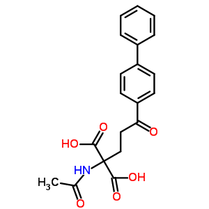 Propanedioic acid,2-(acetylamino)-2-(3-[1,1-biphenyl]-4-yl-3-oxopropyl)- Structure,2545-54-2Structure