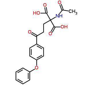 Propanedioic acid,2-(acetylamino)-2-[3-oxo-3-(4-phenoxyphenyl)propyl]- Structure,2545-55-3Structure