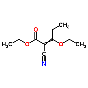 2-Pentenoic acid,2-cyano-3-ethoxy-, ethyl ester Structure,25468-53-5Structure