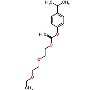 Benzene,1-[1-[2-(2-ethoxyethoxy)ethoxy]ethoxy]-4-(1-methylethyl)- Structure,25486-75-3Structure