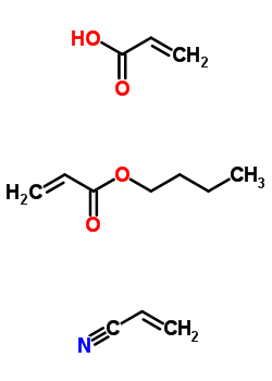 2-Propenoic acid, polymer with butyl 2-propenoate and 2-propenenitrile Structure,25686-45-7Structure