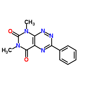 Pyrimido[5,4-e]-1,2,4-triazine-5,7(6h,8h)-dione,6,8-dimethyl-3-phenyl- Structure,25696-85-9Structure