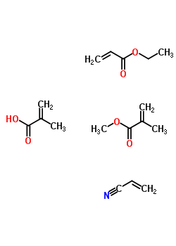 2-Methyl-2-propenoic acid polymer with ethyl 2-propenoate, methyl 2-methyl-2-propenoate and 2-propenenitrile Structure,25703-14-4Structure