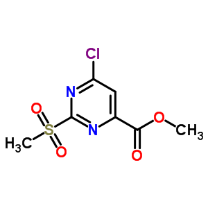 4-Pyrimidinecarboxylicacid, 6-chloro-2-(methylsulfonyl)-, methyl ester Structure,25742-28-3Structure