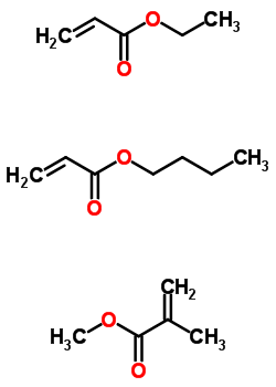 2-Methyl-2-propenoic acid methyl ester polymer with butyl 2-propenoate and ethyl 2-propenoate Structure,25767-43-5Structure