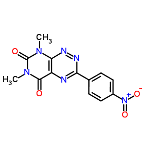 Pyrimido[5,4-e]-1,2,4-triazine-5,7(6h,8h)-dione,6,8-dimethyl-3-(4-nitrophenyl)- Structure,25775-01-3Structure