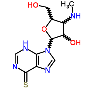 Inosine,3-deoxy-3-(methylamino)-6-thio-(9ci) Structure,25791-57-5Structure