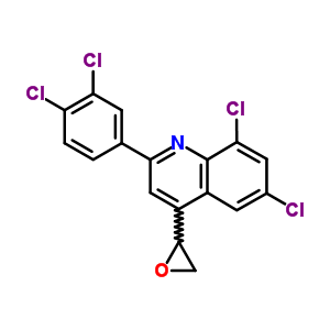 Quinoline,6,8-dichloro-2-(3,4-dichlorophenyl)-4-(2-oxiranyl)- Structure,25806-81-9Structure