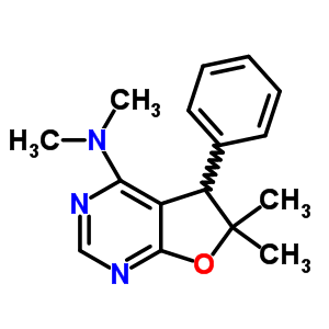 5,6-二氫-n,n,6,6-四甲基-5-苯基-呋喃并[2,3-d]嘧啶-4-胺結(jié)構(gòu)式_25844-55-7結(jié)構(gòu)式