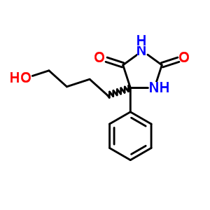 2,4-Imidazolidinedione,5-(4-hydroxybutyl)-5-phenyl- Structure,25860-42-8Structure