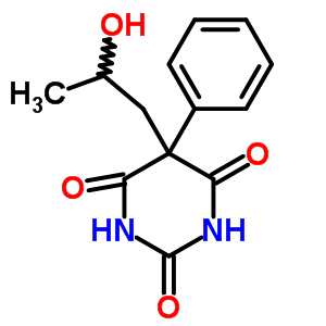 2,4,6(1H,3h,5h)-pyrimidinetrione,5-(2-hydroxypropyl)-5-phenyl- Structure,25860-53-1Structure