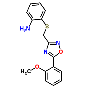 2-([[5-(2-Methoxyphenyl)-1,2,4-oxadiazol-3-yl]methyl]thio)aniline Structure,259252-11-4Structure