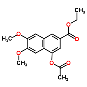 4-(Acetyloxy)-6,7-dimethoxy-2-naphthalenecarboxylic acid ethyl ester Structure,25932-96-1Structure