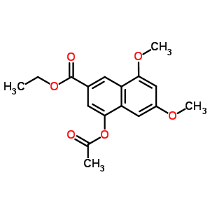 4-(Acetyloxy)-6,8-dimethoxy-2-naphthalenecarboxylic acid ethyl ester Structure,25932-97-2Structure