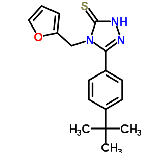 5-[4-(Tert-butyl)phenyl]-4-(2-furylmethyl)-4h-1,2,4-triazole-3-thiol Structure,261946-00-3Structure