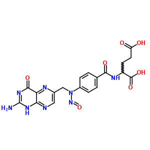 (9CI)-N-[4-[[(2-氨基-1,4-二氫-4-氧代-6-蝶啶yl)甲基]亞硝基氨基]苯甲?；鵠-L-谷氨酸結(jié)構(gòu)式_26360-21-4結(jié)構(gòu)式