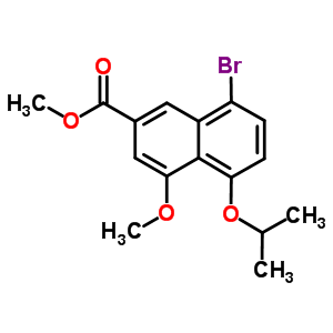 8-Bromo-4-methoxy-5-(1-methylethoxy)-2-naphthalenecarboxylic acid methyl ester Structure,267881-58-3Structure