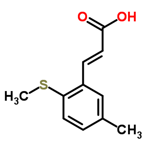 2-Propenoicacid, 3-[5-methyl-2-(methylthio)phenyl]- Structure,26830-03-5Structure